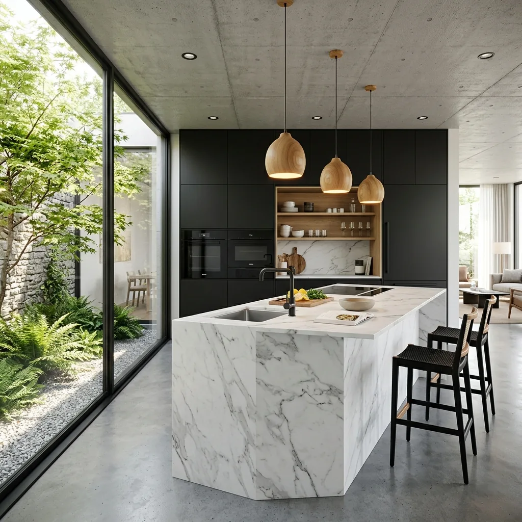Contemporary Matte Black Kitchen