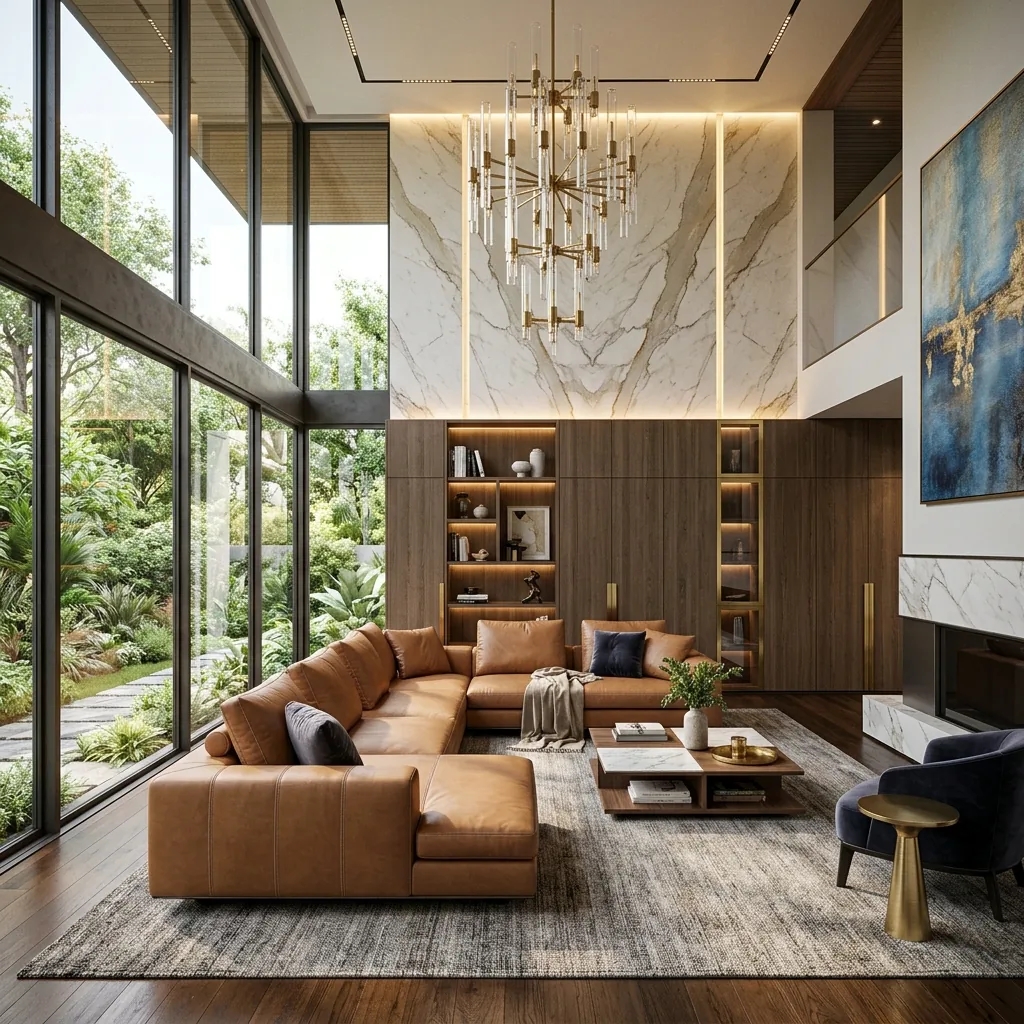 Double-Height Modern Living Room